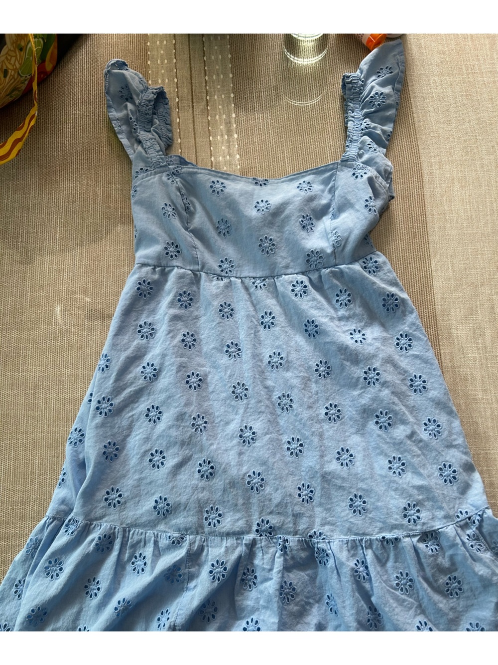 Hollister Light Blue Eyelet Sun Dress